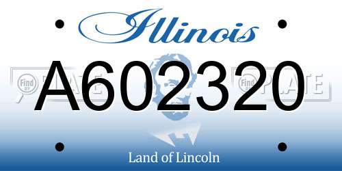A602320 Illinois License Plate