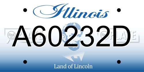 A60232D Illinois License Plate