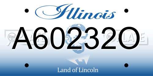 A60232O Illinois License Plate
