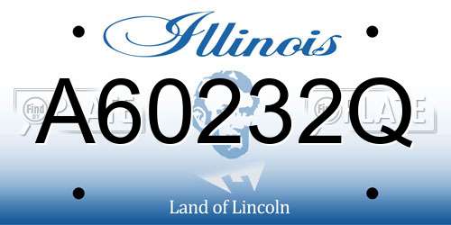 A60232Q Illinois License Plate