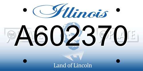 A602370 Illinois License Plate