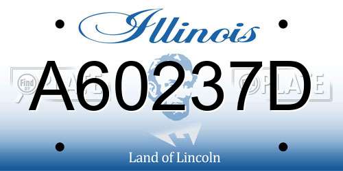 A60237D Illinois License Plate