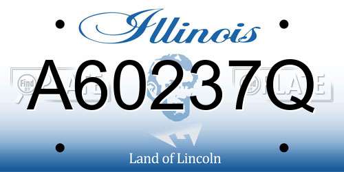 A60237Q Illinois License Plate