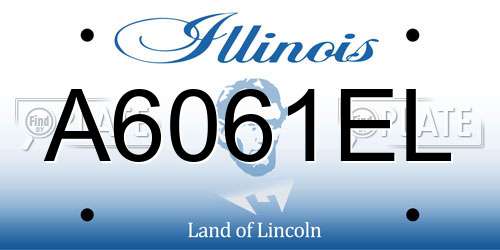 A6061EL Illinois License Plate
