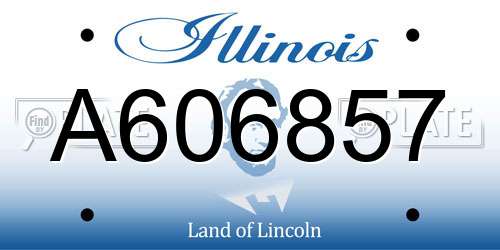 A606857 Illinois License Plate