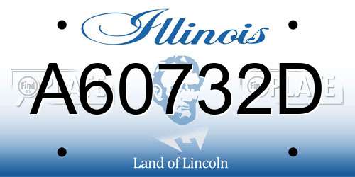A60732D Illinois License Plate