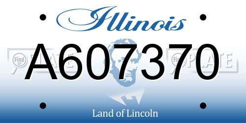 A607370 Illinois License Plate