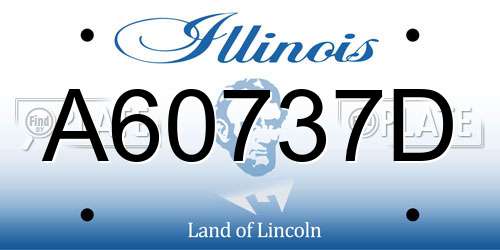 A60737D Illinois License Plate