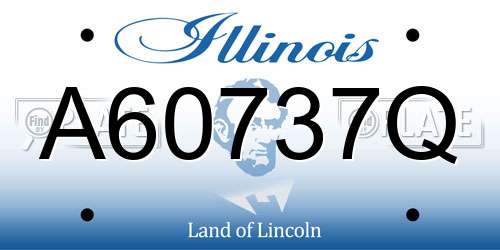 A60737Q Illinois License Plate
