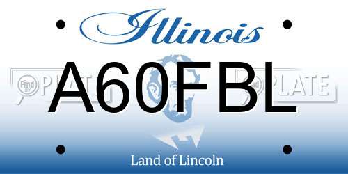 A60FBL Illinois License Plate