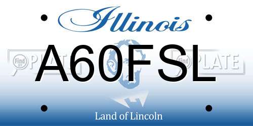 A60FSL Illinois License Plate