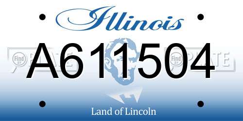 A611504 Illinois License Plate