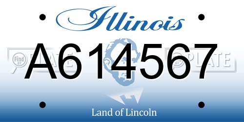 A614567 Illinois License Plate