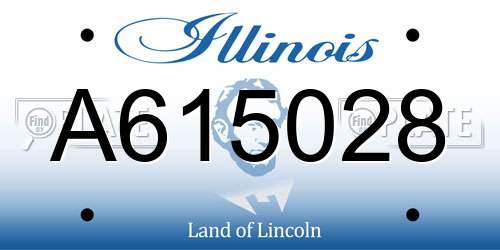 A615028 Illinois License Plate