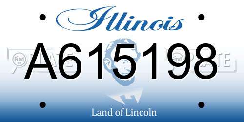 A615198 Illinois License Plate