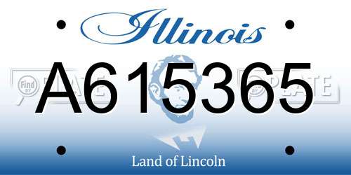 A615365 Illinois License Plate