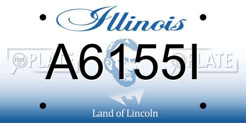 A6155I Illinois License Plate
