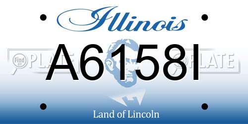 A6158I Illinois License Plate