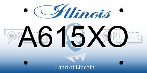A615XO Illinois License Plate