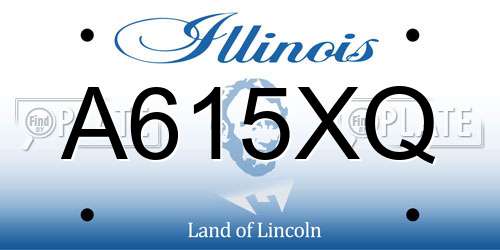 A615XQ Illinois License Plate