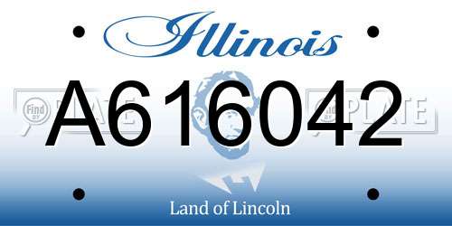 A616042 Illinois License Plate
