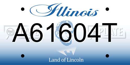 A61604T Illinois License Plate