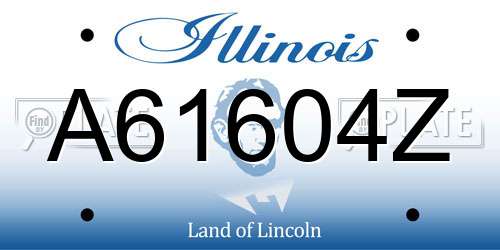A61604Z Illinois License Plate