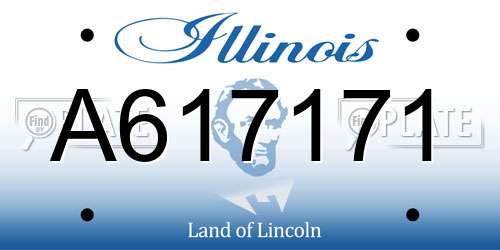 A617171 Illinois License Plate