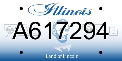 A617294 Illinois License Plate