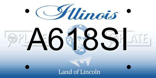A618SI Illinois License Plate