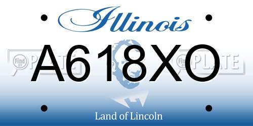 A618XO Illinois License Plate
