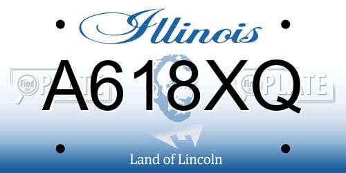 A618XQ Illinois License Plate