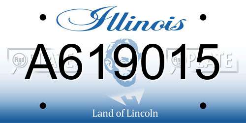 A619015 Illinois License Plate