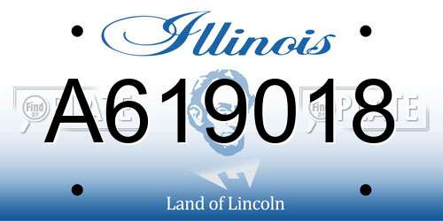 A619018 Illinois License Plate
