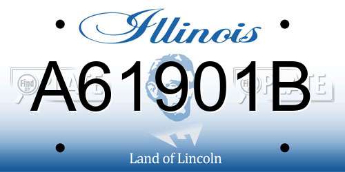 A61901B Illinois License Plate