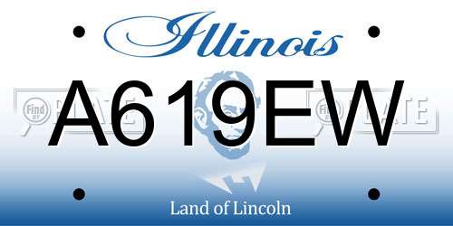 A619EW Illinois License Plate