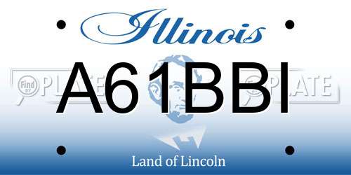 A61BBI Illinois License Plate