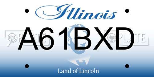 A61BXD Illinois License Plate