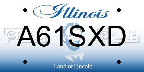 A61SXD Illinois License Plate