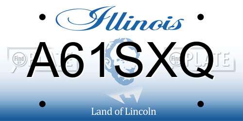 A61SXQ Illinois License Plate