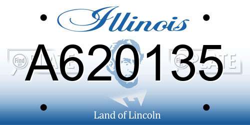 A620135 Illinois License Plate