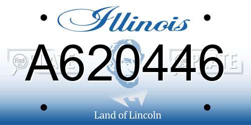 A620446 Illinois License Plate