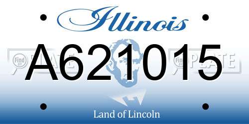 A621015 Illinois License Plate