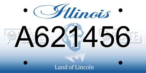 A621456 Illinois License Plate