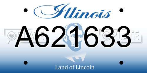 A621633 Illinois License Plate