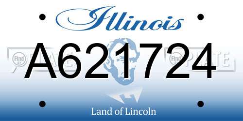 A621724 Illinois License Plate