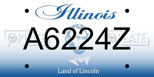 A6224Z Illinois License Plate