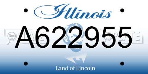 A622955 Illinois License Plate