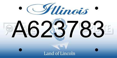 A623783 Illinois License Plate