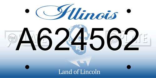 A624562 Illinois License Plate
